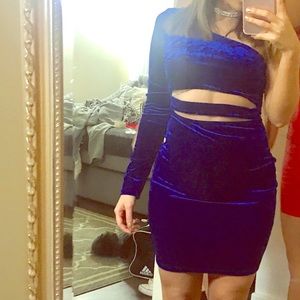 Blue Once Sleeved Dress